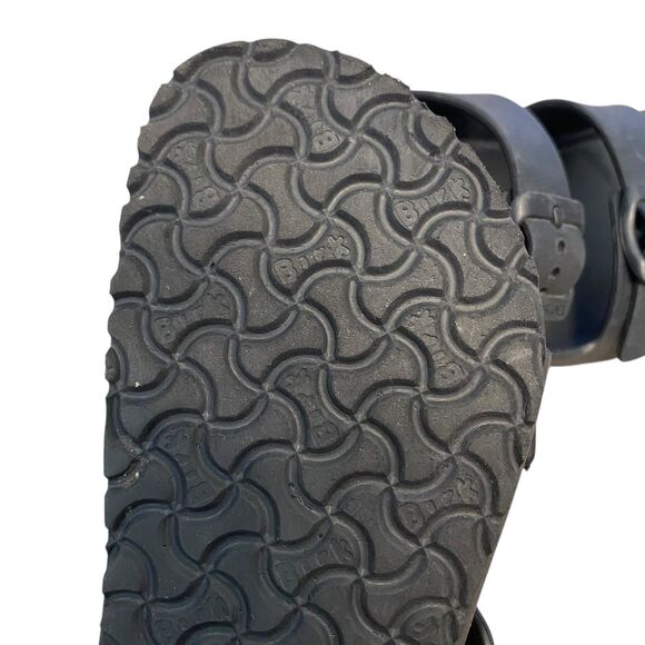 Birkinstock Rubber Arizona Sandals Kids Size 1 EU 32 Black Wide Straps - Picture 4 of 6